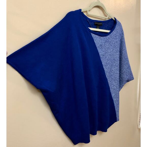 Grace Elements Woman's Blue / Silver Knit Top 2X - Picture 4 of 14